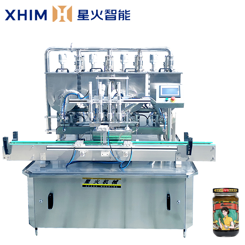 全自動（dòng）四頭醬料灌裝機-活塞式灌裝機（jī）械