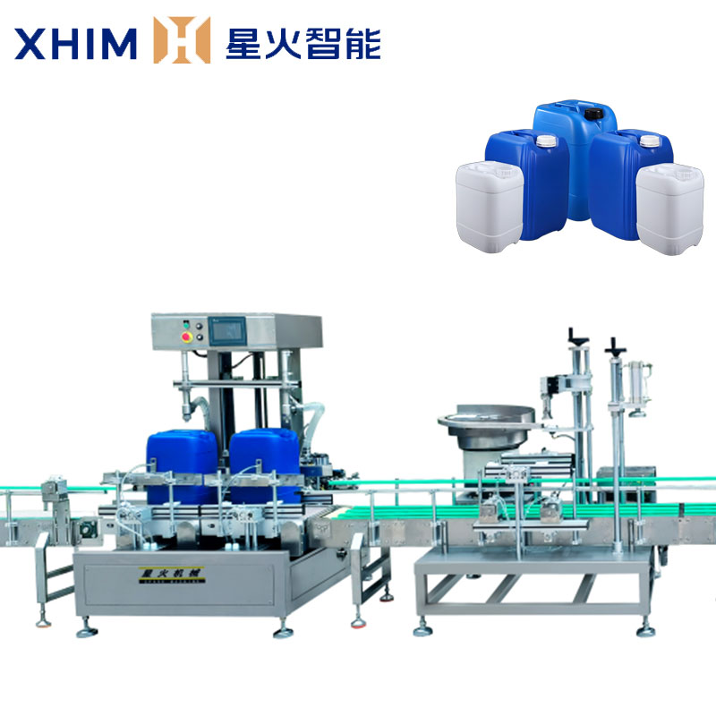 全自動液體稱重灌裝機-南京稱重灌裝旋蓋機係列（liè）