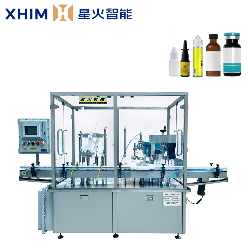 小型自動灌裝旋蓋（gài）一體（tǐ）機-液（yè）體灌裝機設備
