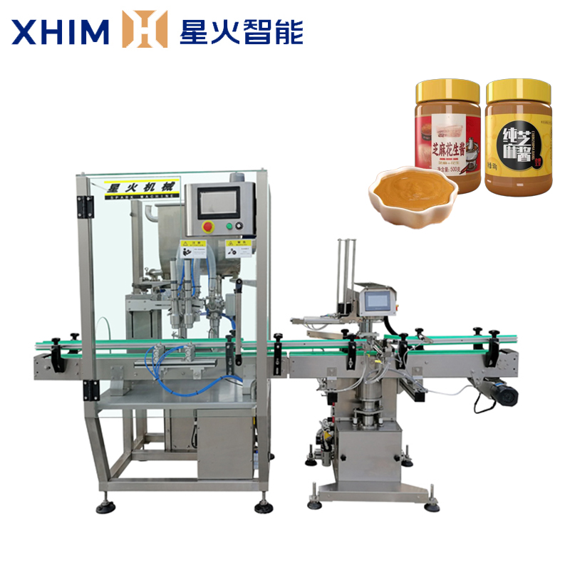 雙頭醬料（liào）灌裝旋蓋一體機-灌裝旋蓋機生產線