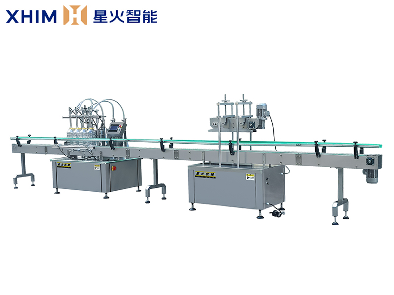 全自動油料灌裝機生產線-液體定量灌裝（zhuāng）