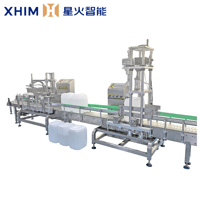 大型稱重（chóng）灌裝旋蓋機-全自動灌裝旋蓋一體機