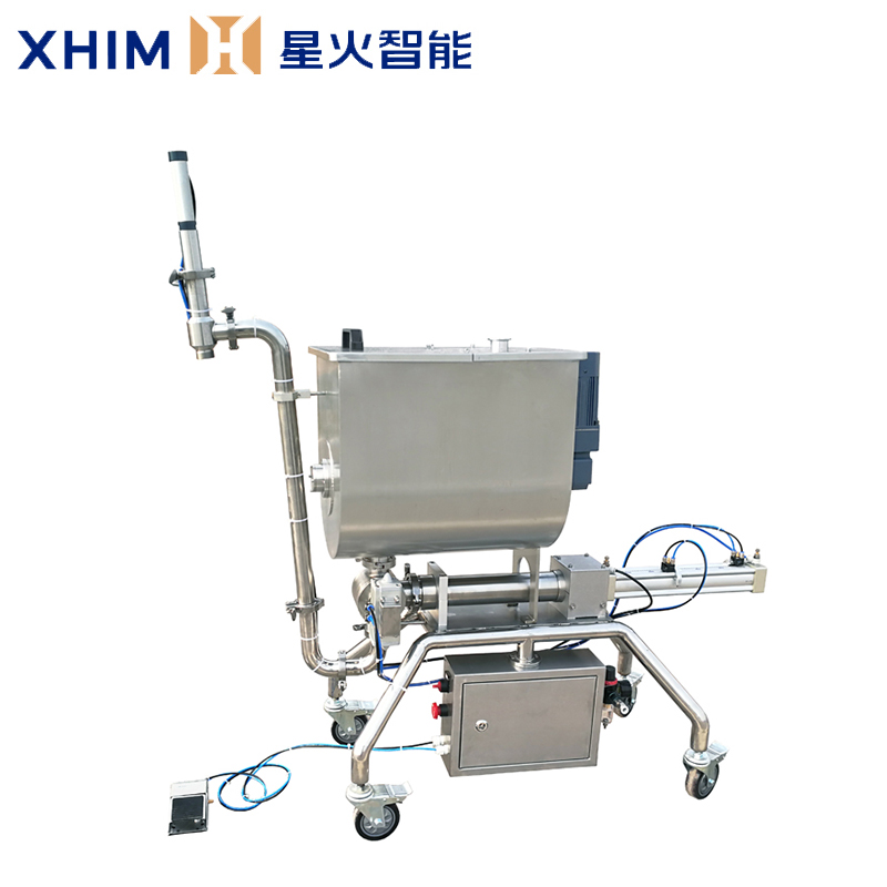 半自動醬料灌（guàn）裝機-單頭顆粒醬灌裝機械